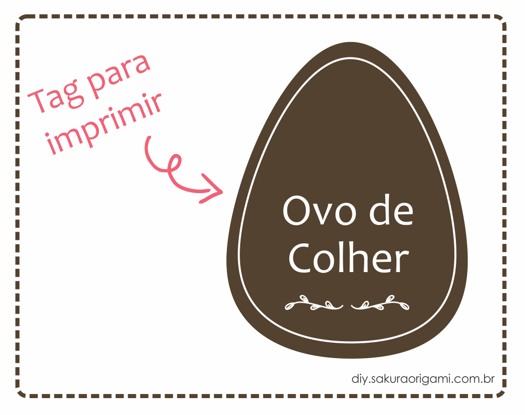 Tag Ovo de colher 01 – para imprimir - páscoa - keithy diy 