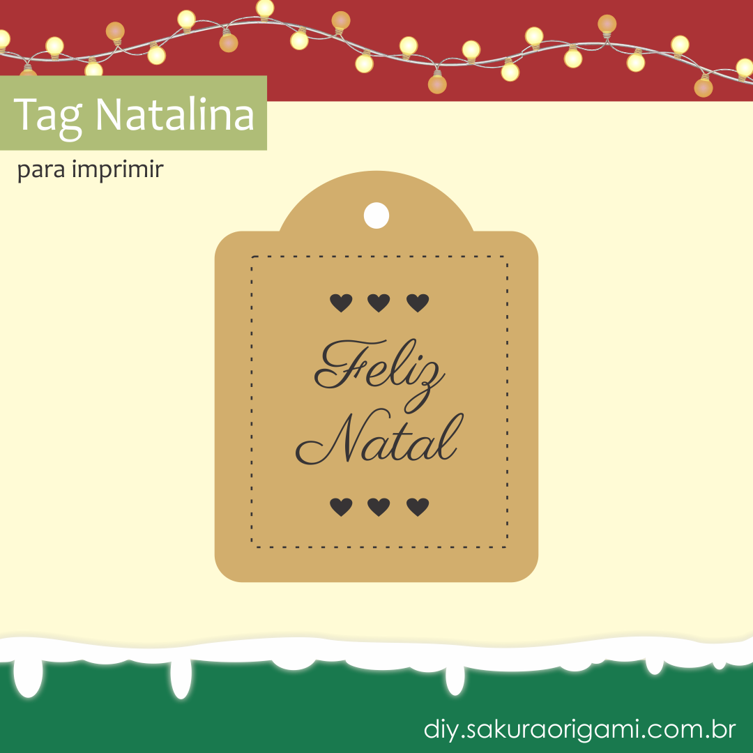 tag natalina craft feliz natal - para imprimir - Keithy diy