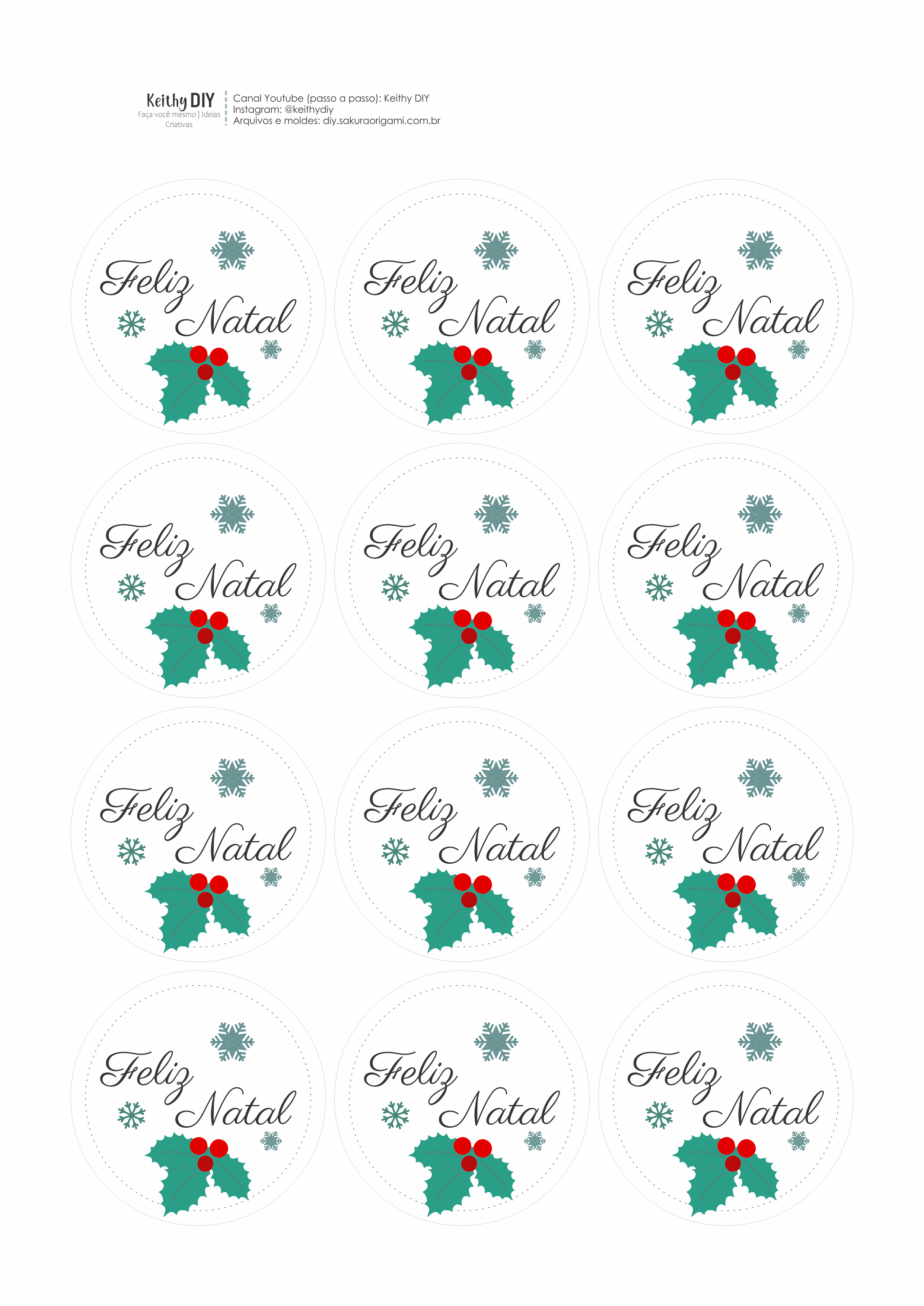 tag natalina para imprimir - Keithy DIY feliz natal